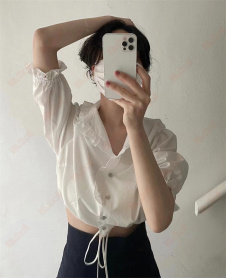 Japan Minimalist Solid Summer Blouse Shirt Women Elegant Office Work Wear Top OL Clothes 2020 Korea Style Oversize Blouses Lady